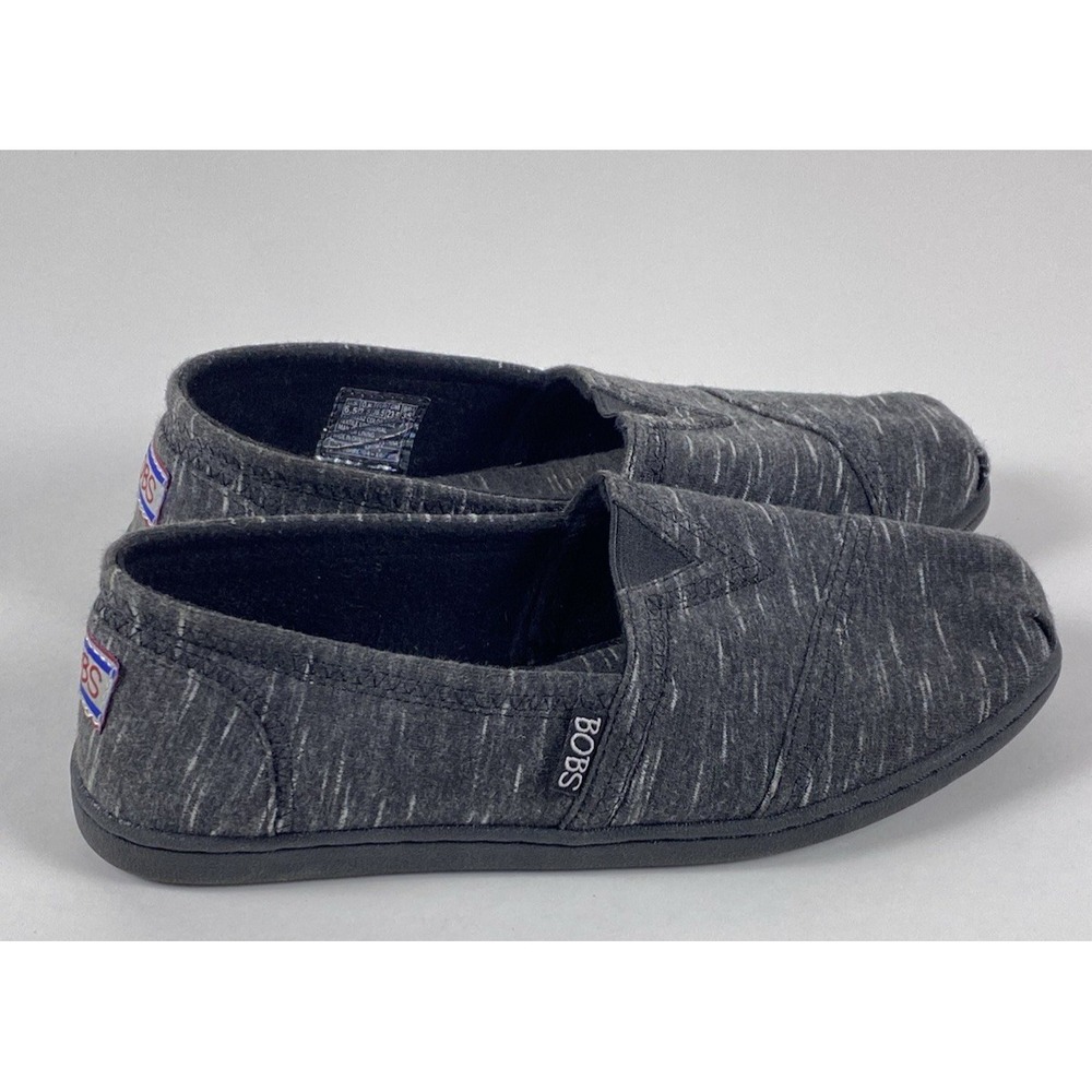 Black And Gray Bobs Skechers Peace And Love Flat Shoes Women's Size 6.5 - Picture 4 of 12